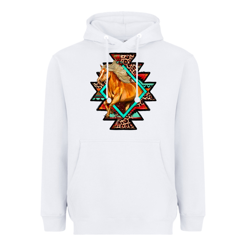 Aztec Symbol With Horse Heavyweight Hoodie by FaDigitalArtStudio | Teevron