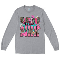 Heather Grey warriors wear pink Long Sleeve Tee - NancyCooperArtShop