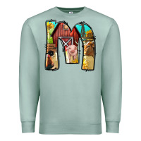 Seafoam farm life alphabet lowercase letters m Premium Sweatshirt - BundleAndBundleShop
