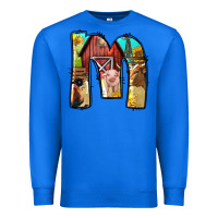 True Royal farm life alphabet lowercase letters m Premium Sweatshirt - BundleAndBundleShop