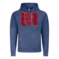 Vintage Denim pink leopard background Vintage Hoodie - RanaPortraitStore