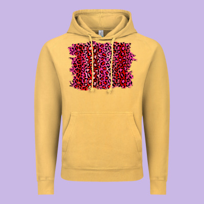 Pink Leopard Background Vintage Hoodie Designed By Ranaportraitstore