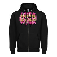 Black Faith over fear  Breast Cancer Awareness Zipper Hoodie - FaDigitalArtStudio