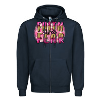 Navy Faith over fear  Breast Cancer Awareness Zipper Hoodie - FaDigitalArtStudio