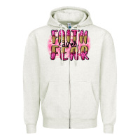 Faith Over Fear  Breast Cancer Awareness Zipper Hoodie | Teevron