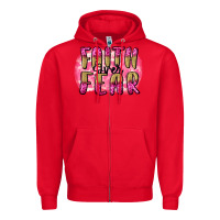 Red Faith over fear  Breast Cancer Awareness Zipper Hoodie - FaDigitalArtStudio