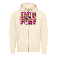 Sandshell Faith over fear  Breast Cancer Awareness Zipper Hoodie - FaDigitalArtStudio