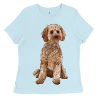 Baby Blue cockapoo Ladies Tee - RanaPortraitStore