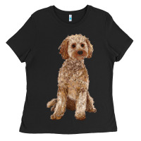 Black cockapoo Ladies Tee - RanaPortraitStore