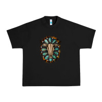 Black Western Gemstone Bull Skull Urban Heavy Tee - Bettercallsaul