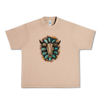 Burro Western Gemstone Bull Skull Urban Heavy Tee - Bettercallsaul