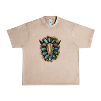 Western Gemstone Bull Skull Urban Heavy Tee | Teevron
