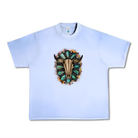 Grape Ice Western Gemstone Bull Skull Urban Heavy Tee - Bettercallsaul
