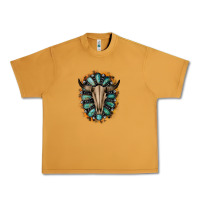Peanut Butter Western Gemstone Bull Skull Urban Heavy Tee - Bettercallsaul