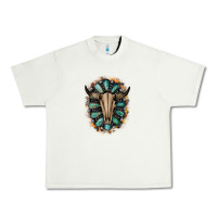 Pistachio Western Gemstone Bull Skull Urban Heavy Tee - Bettercallsaul