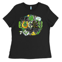 Black one lucky nurse Ladies Tee - MaliasSmallBusiness