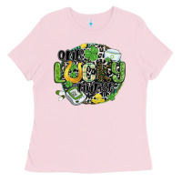 Bubblegum Pink one lucky nurse Ladies Tee - MaliasSmallBusiness