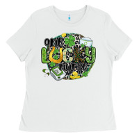 White one lucky nurse Ladies Tee - MaliasSmallBusiness