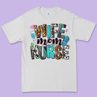 Wife Mom Nurse Premium Tee Designed By Nancycooperartshop