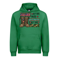 Emerald home of the free beacause of the brave Urban Hoodie - CowhideDigitalArt