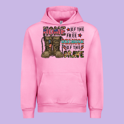 Home Of The Free Beacause Of The Brave Urban Hoodie Designed By Cowhidedigitalart