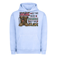 Pigment Grape Ice home of the free beacause of the brave Urban Hoodie - CowhideDigitalArt