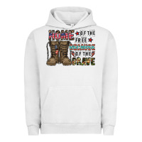 Pigment Lunar Rock home of the free beacause of the brave Urban Hoodie - CowhideDigitalArt