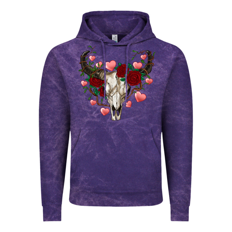 Valentines Bull Skull Vintage Hoodie by RanaPortraitStore | Teevron