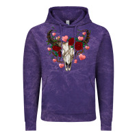 Cloud Purple valentines bull skull Vintage Hoodie - RanaPortraitStore