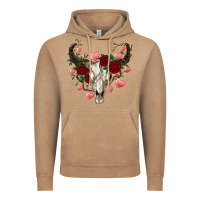 Vintage Coffee valentines bull skull Vintage Hoodie - RanaPortraitStore