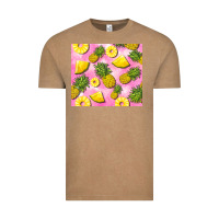 Vintage Coffee pink pineapple Vintage Tee - BarkalooDesign