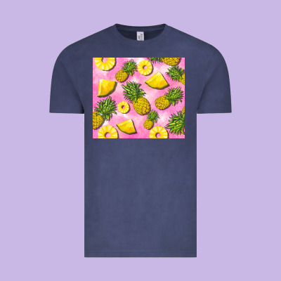 Pink Pineapple Vintage Tee Designed By Barkaloodesign