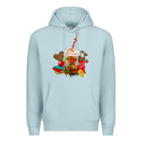 Blue Mist teacher frappe coffee Premium Hoodie - FaDigitalArtStudio