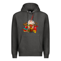 Charcoal Heather teacher frappe coffee Premium Hoodie - FaDigitalArtStudio