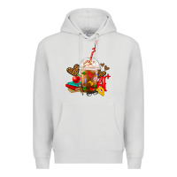 Dove Grey teacher frappe coffee Premium Hoodie - FaDigitalArtStudio
