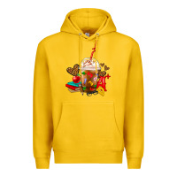 Lemon teacher frappe coffee Premium Hoodie - FaDigitalArtStudio