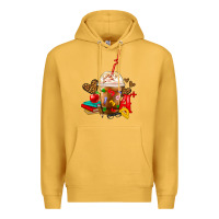 Mustard teacher frappe coffee Premium Hoodie - FaDigitalArtStudio