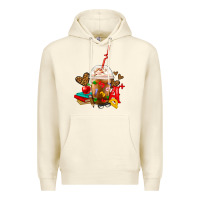 Sandshell teacher frappe coffee Premium Hoodie - FaDigitalArtStudio