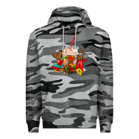 Slate Camo teacher frappe coffee Premium Hoodie - FaDigitalArtStudio