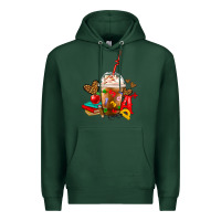 Sports Green teacher frappe coffee Premium Hoodie - FaDigitalArtStudio