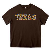Chocolate Brown texas serape sunflower Heavy Core Tee - AdoDesignShop