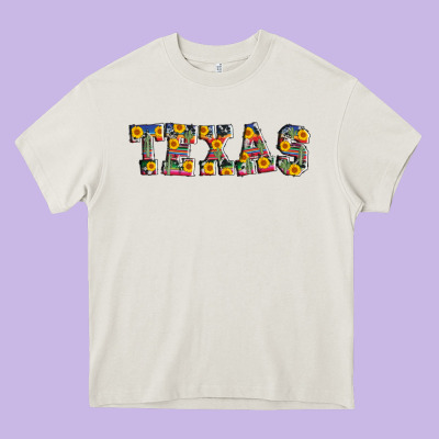 Texas Serape Sunflower Heavy Core Tee Designed By Adodesignshop