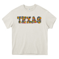 Cream texas serape sunflower Heavy Core Tee - AdoDesignShop