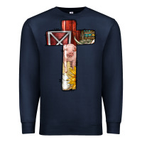 Navy farm life alphabet lowercase letters t Premium Sweatshirt - BundleAndBundleShop
