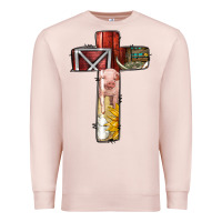 Pale Pink farm life alphabet lowercase letters t Premium Sweatshirt - BundleAndBundleShop