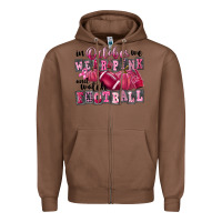 Chestnut in october we wear pink and watch football Zipper Hoodie - FaDigitalArtStudio