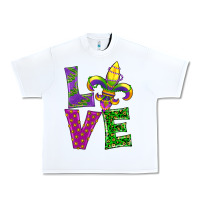 White mardi gras love Urban Heavy Tee - RanaPortraitStore
