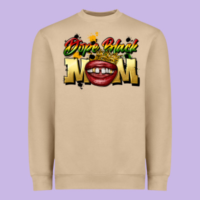 Black Mom Heavyweight Sweatshirt Designed By Cowgirlartshop