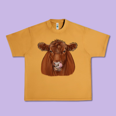 Red Angus Urban Heavy Tee Designed By Jahusdesignshop