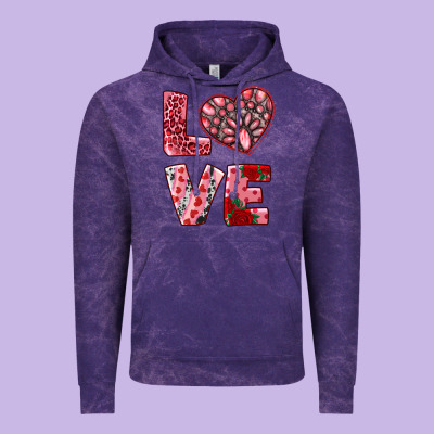 Love With Pink Gemstone Vintage Hoodie Designed By Ranaportraitstore